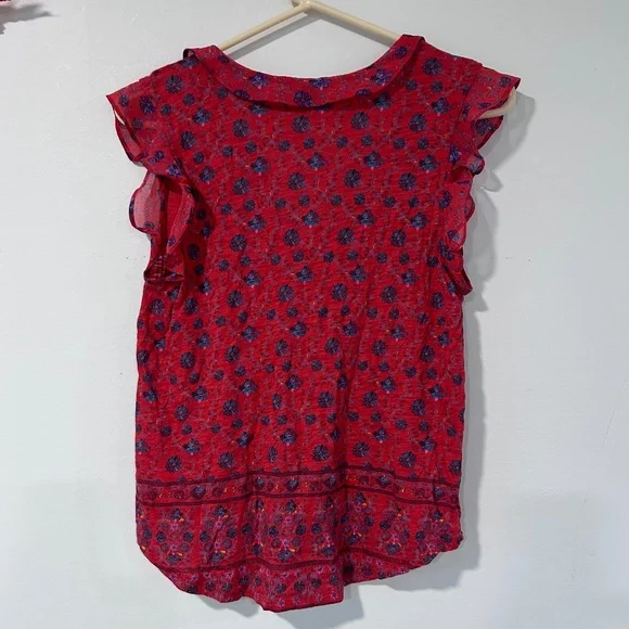 ❄Lucky Brand Flutter Floral Top - Picture 3 of 12